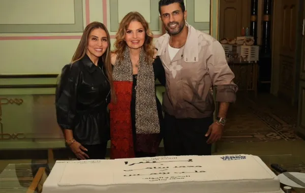 محمد سامي ويسرا والمنتجة مها سليم