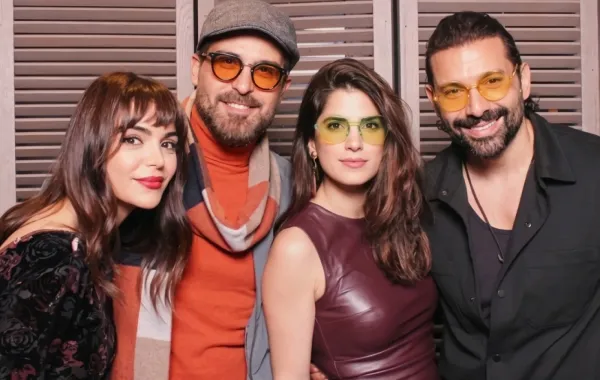 نجوم مسلسل ليل من كواليس التصوير - الصورة من حساب محمود نصر على انستغرام