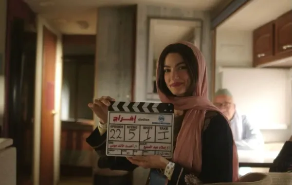 تارا عماد فى كواليس مسلسل إفراج - الصورة من حسابها على إنستغرام