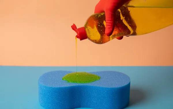 تنظيف المنزل بسائل الجلي