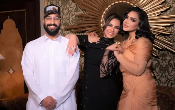 أحلام وإلهام وخالد صقر- الصورة من حساب أحلام على الانستغرام