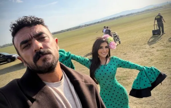 كواليس شمشون ودليلة الصورة من صفحة أحمد العوضي على إنستغرام