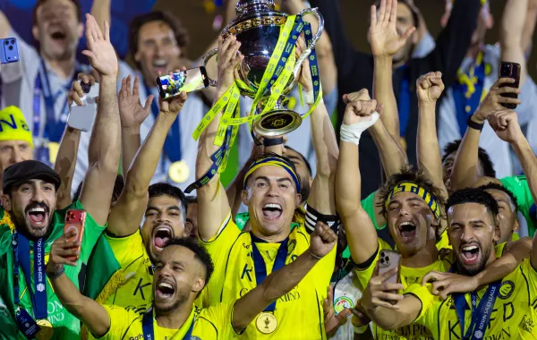 النصر يتوج بالدوري السعودي- الصورة من حساب دوري روشن السعودي على منصة إكس 