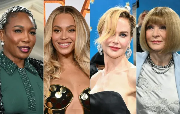 صورة مجمعة تشمل فينوس ويليامزVenus Williams، بيونسيه Beyonce، نيكول كيدمان Nicole Kidman، وآنا وينتورAnna Wintour. مصدر الصورة: ANGELA WEISS / AFP