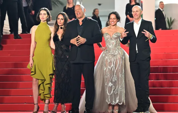 أبطال فيلم The Fast and the Furious على السجادة الحمراء لمهرجان كان 2026 (مصدر الصورة:Mustafa Yalcin/Anadolu via Getty Images)