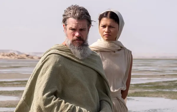 Matt Damon is Odysseus and Zendaya is Athena in 'The Odyssey.' Melinda Sue Gordon/Universal Pictures