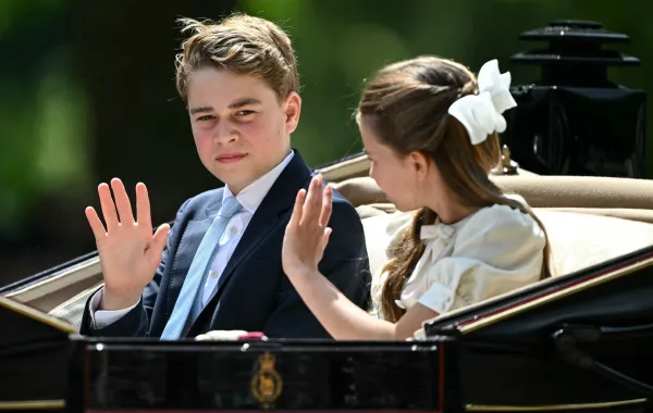 الأمير جورج في Trooping the Colour. مصدر الصورة: JUSTIN TALLIS / AFP