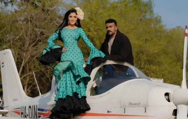 أحمد العوضي ومي عمر من كواليس شمشون ودليلة- الصورة من حساب العوضي على إنستغرام