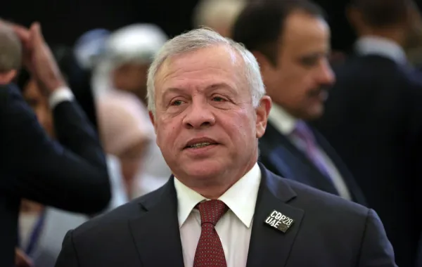 الملك عبد الله الثاني بن الحسين في دبي، الإمارات العربية المتحدة (King Abdullah II bin Al-Hussein in Dubai, United Arab Emirates). مصدر الصورة: Chris Jackson/Getty Images