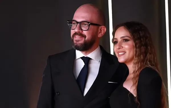 جميلة عوض وزوجها من مهرجان الجونة - الصورة من المركز الصحفي للمهرجان