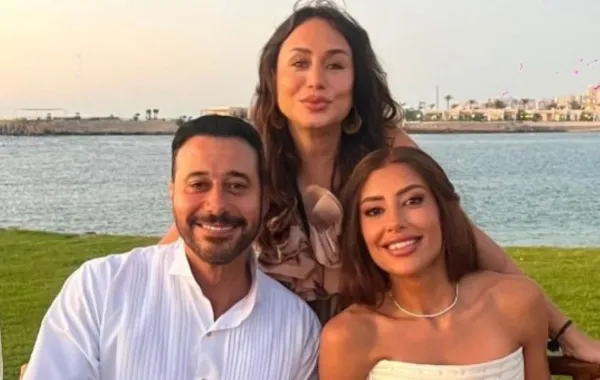 أحمد السعدني وزوجته وإنجي علي- الصورة من حساب إنجي على إنستغرام