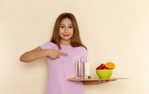 صورة تعبّر عن طعام صحي استعداداً للحمل