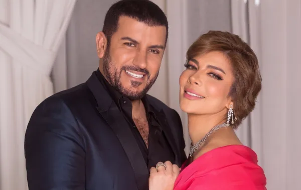 أصالة وزوجها فائق حسن- الصورة من حساب أصالة على الفيس بوك