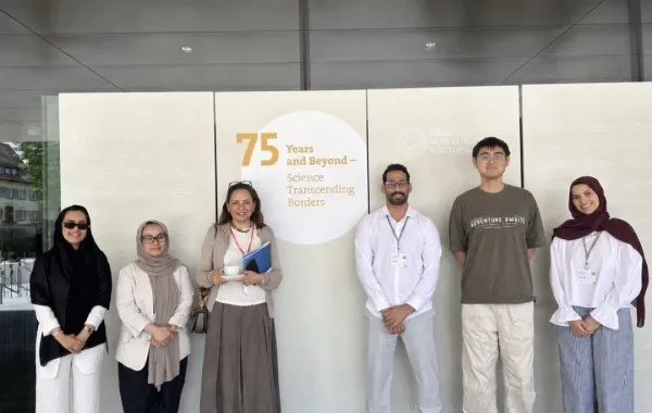 جانب من مشاركة "موهبة" في اجتماع الحائزين على جائزة نوبل- الصورة من حساب موهبة على إكس 