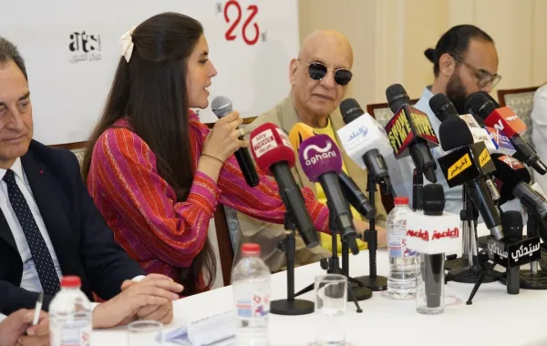 جانب من المؤتمر الصحفي للكشف عن تفاصيل مسرحية "داليدا.. الأغنية التي لا تنتهي" - المصدر: المركز الإعلامي 