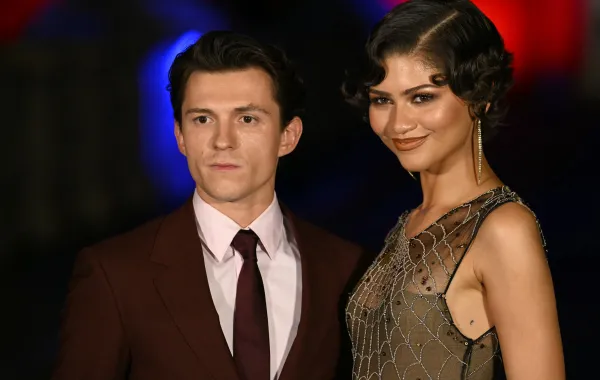 زندايا Zendaya وتوم هولاند Tom Holland - Photo by Andreas SOLARO / AFP