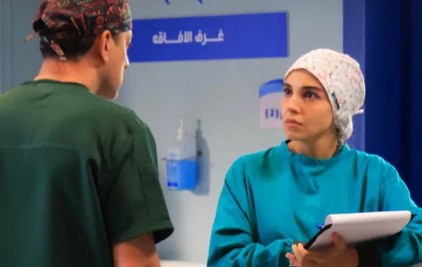 سلمى أبو ضيف ودياب من مسلسل بنج كلي  - الصورة من الشركة المنتجة