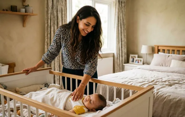 صورة لأم تكتشف طفلها من خلال طباعه