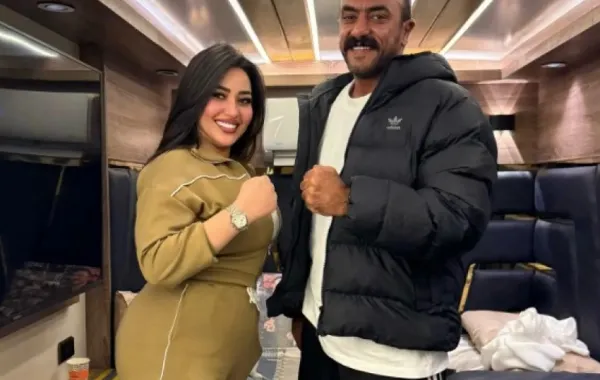 مة محسن وأحمد العوضي- الصورة من صفحتها على فيسبوك