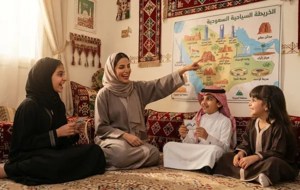 صورة بطاقات معالم المدن السعودية