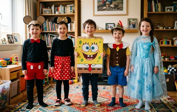صورة موديلات أزياء تنكرية معاد تدويرها للأطفال
