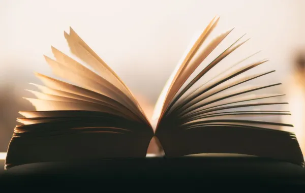 رواية مفتوحة صفحاتها متطايرة