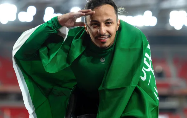 جمعان الزهراني الحاصل على ذهبية البارالمبية في اليابان- الصورة من حساب فريق السعودية على منصة إكس 