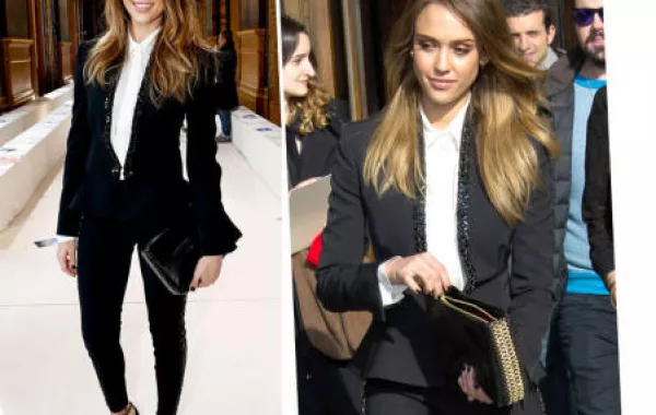 جيسيكا ألبا متألقة بالستايل الرجالي...