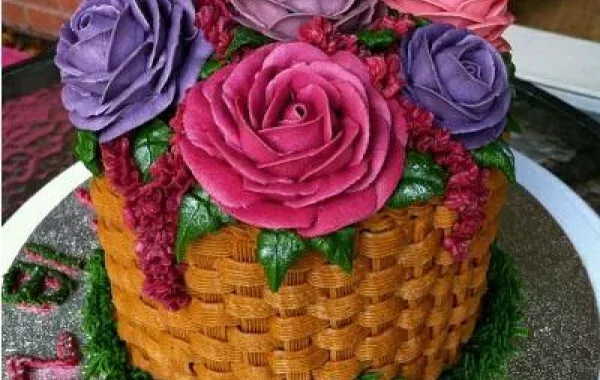 قوالب الكيك على شكل باقات ورد