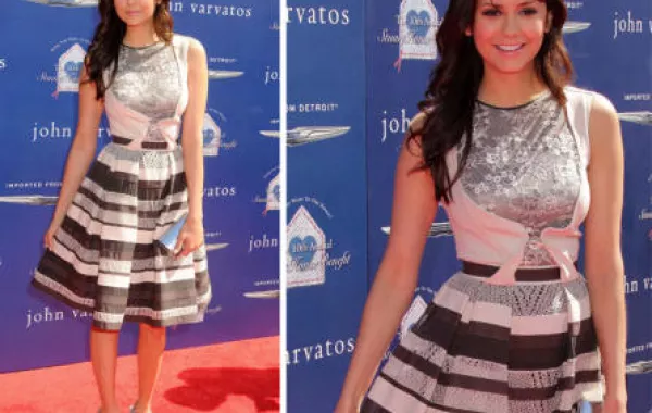 نينا دوبريف بفستان جميل من إيلي صعب