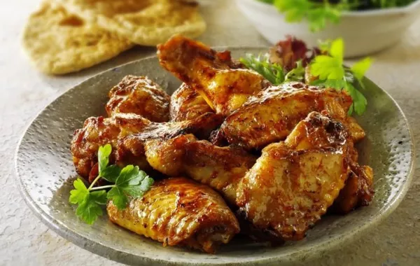 جوانح الدجاج مع صلصة الزعفران