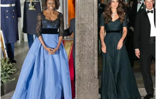 من الأجمل بفستان السهرة Kate Middleton أم Michelle Obama؟