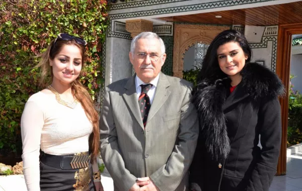 برواس حسين وسلمى رشيد في حفل سفارة العراق بالمغرب