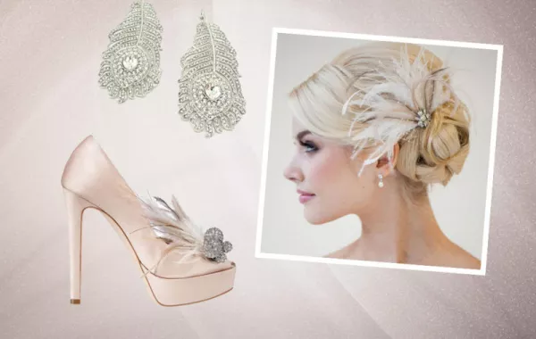 Trend: اكسسوارات الريش لعروس 2015!