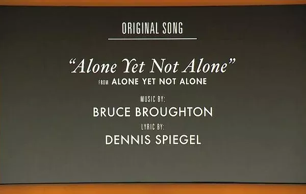 أغنية Alone Yet Not Alone تسحب من ترشيحات الأوسكار