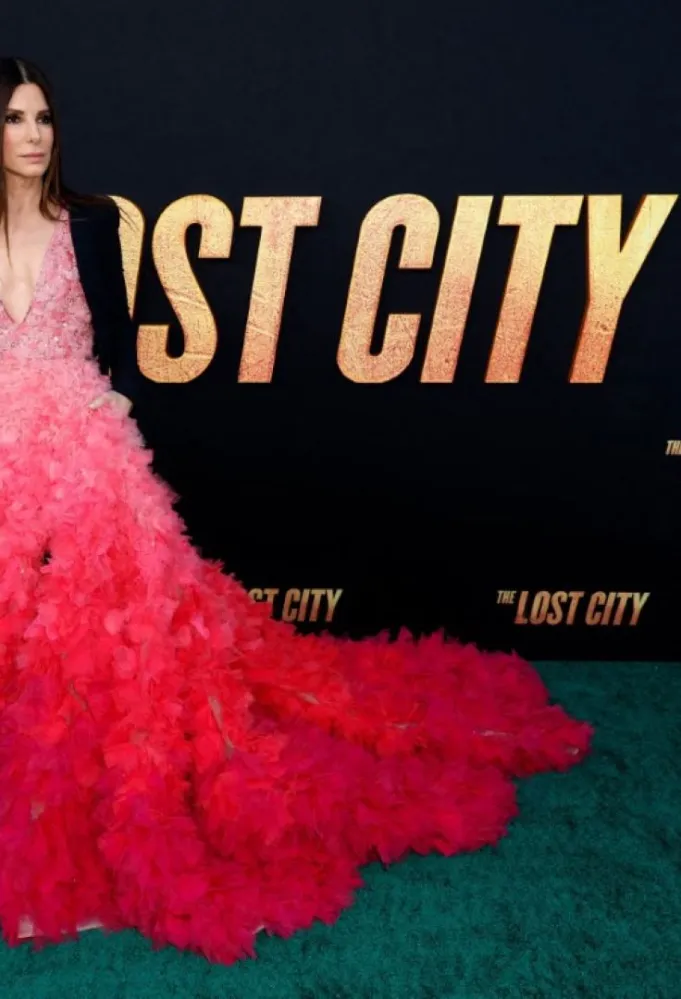 ساندرا بولوك في افتتاح فيلم Lost City (مصدر الصورة: Frazer Harrison/Getty Images/AFP)