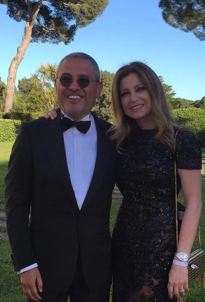إيلي صعب وزوجته كلودين صعب- الصورة من حسابها على إنستغرام