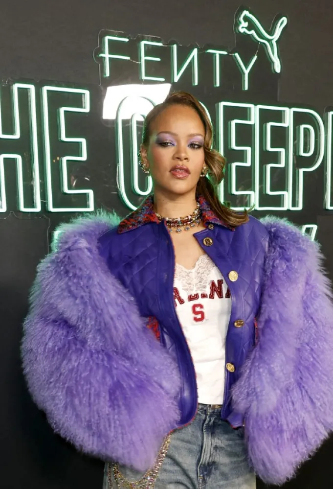 النجمة ريهانا Rihanna في حفل إطلاق مجموعة بوما وفنتي FENTY x PUMA - (مصدر الصورة Frazer Harrison /Getty Images via AFP)