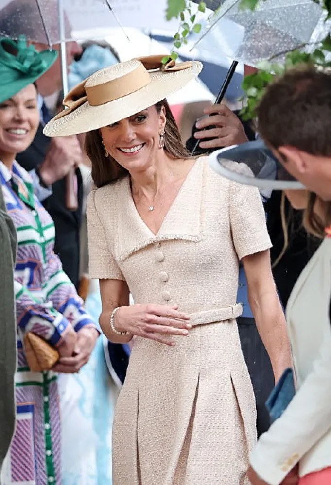 أميرة ويلز كيت ميدلتون Kate Middleton في زفاف ابن الأميرة آن (Photo by Chris Jackson/Getty Images)