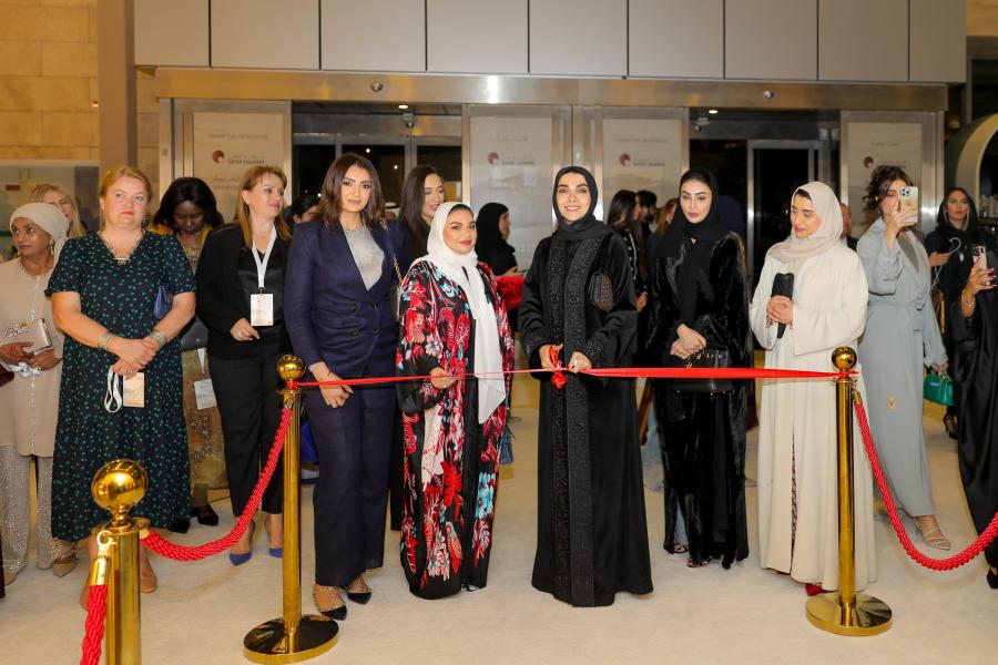 افتتاح معرض المرأة العربية بنسخته العاشرة. الصورة من حساب غرفة قطر على منصة x افتتاح معرض المرأة العربية بنسخته العاشرة. الصورة من حساب غرفة قطر على منصة x
