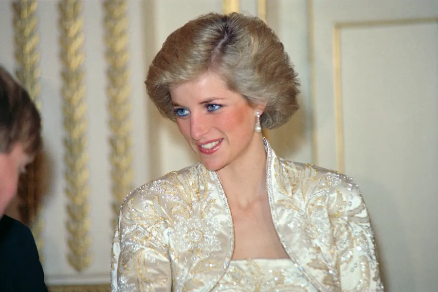 الأميرة ديانا في قصر الإليزيه بباريس (Princess Diana at the Élysée Palace in Paris). مصدر الصورة: errick CEYRAC / AFP
