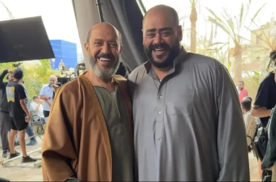 محمد ممدوح وأشرف عبد الباقي من كواليس فيلم السادة الأفاضل- الصورة من حساب أشرف على إنستغرام