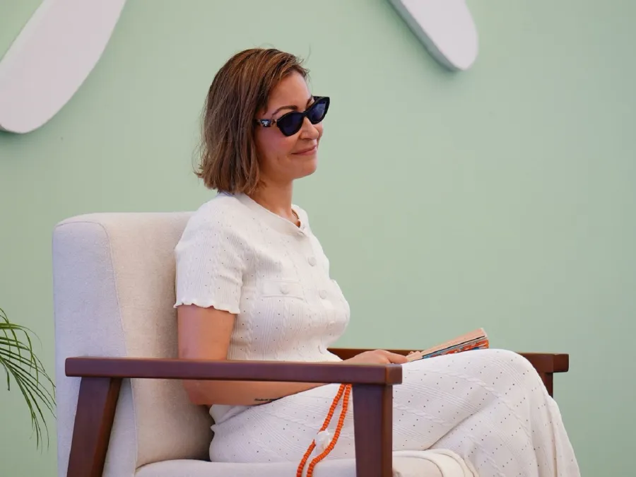 منة شلبي في ندوتها بمهرجان الجونة - الصورة من المكتب الإعلامي للمهرجان منة شلبي فى ندوتها بمهرجان الجونة- الصورة من المكتب الاعلامي للمهرجان