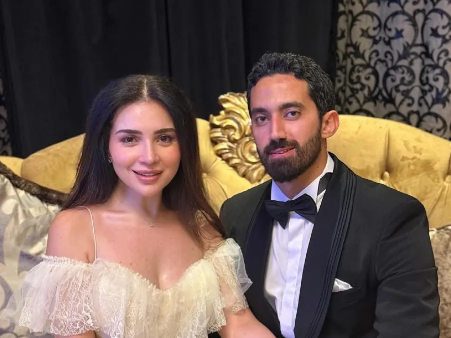 مي عز الدين وزوجها أحمد تيمور خليل