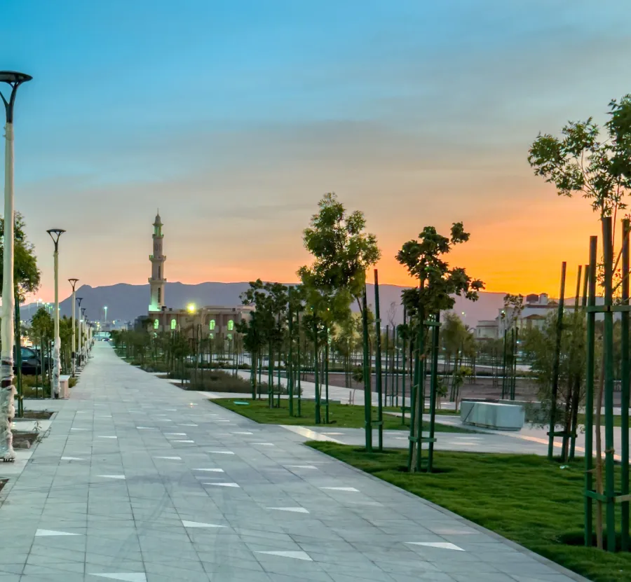 مسارات للمشاة في المدينة المنورة. الصورة من منصة الصور السعودية