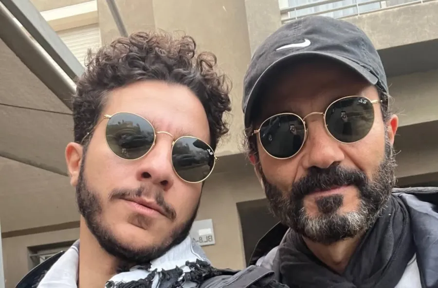 خالد النبوي ونجله نور- الصورة من حساب نور النبوي على إنستغرام