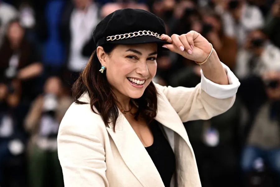 هند صبري Hend Sabri في مهرجان كان 2023. مصدر الصورة: LOIC VENANCE / AFP