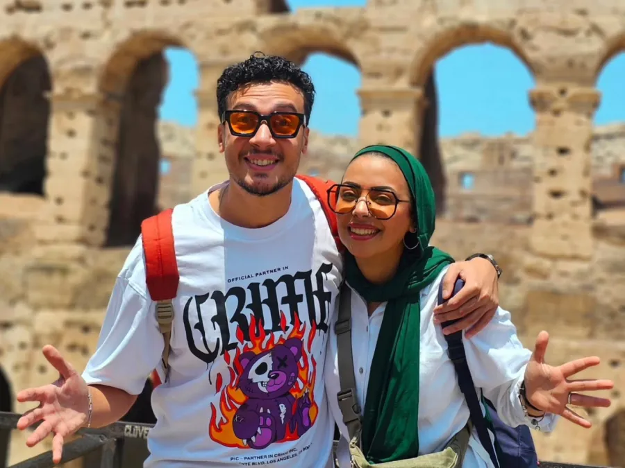 داليا صبحي خليل وزوجها الفنان أحمد عبد الوهاب