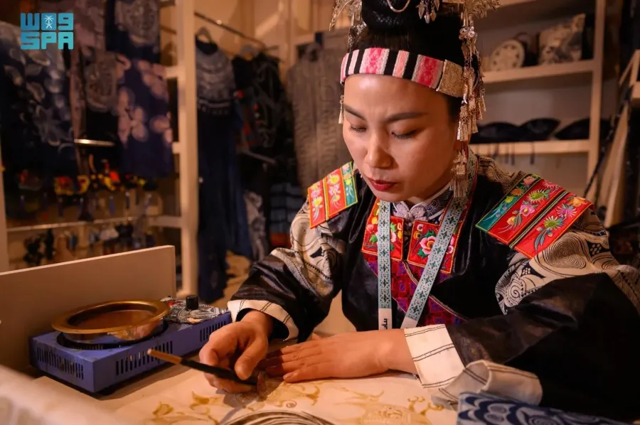 جناح الصين ضيف شرف الأسبوع الدولي للحرف اليدوية "بنان" - الصورة من وكالة الأنباء السعودية "واس"