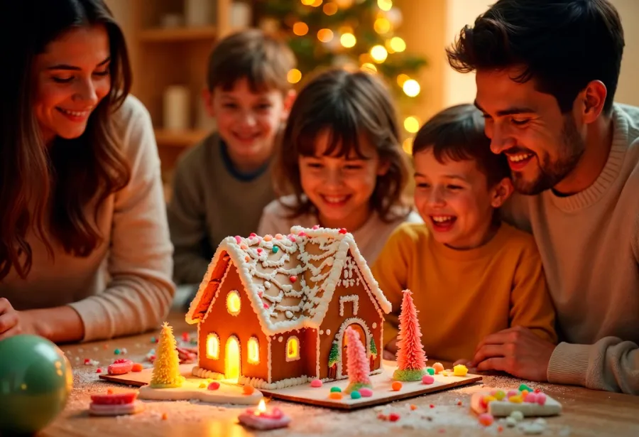 صورة لاحتفال أسري بالعام الجديد